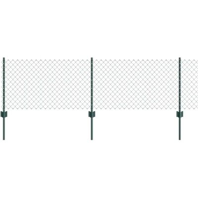 vidaxl Gartenzaun - 25m Kettenschutz mit U-Pfosten - Grün vidaxl Gartenzaun - 25m Kettenschutz mit U-Pfosten - Grün