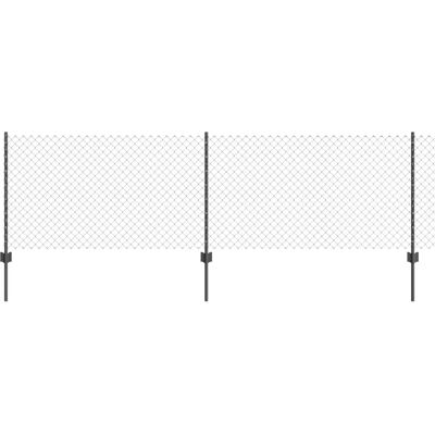 vidaXL Kettengliedzaun 0,8x25 m Grau - Zaun vidaXL Kettengliedzaun 0,8x25 m Grau - Zaun