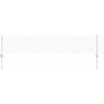 vidaXL Laswerk draadhek met 5 U-palen Zilver 0,4x10 m Staal - Laswerk draadhek vidaXL Laswerk draadhek met 5 U-palen Zilver 0,4x10 m Staal - Laswerk draadhek