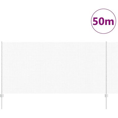 vidaXL Zaun mit 44 U-Pfosten 1,2x50 m Stahl Silber vidaXL Zaun mit 44 U-Pfosten 1,2x50 m Stahl Silber