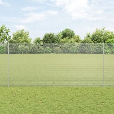 vidaXL Verzinkter Zaun Stahl 1,4x50m - Langlebige Außensicherung vidaXL Verzinkter Zaun Stahl 1,4x50m - Langlebige Außensicherung