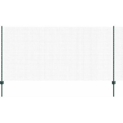 vidaXL Gartenzäunung mit 5 U-Pfosten und Drahtrolle - Langlebiges Stahl, Grün vidaXL Gartenzäunung mit 5 U-Pfosten und Drahtrolle - Langlebiges Stahl, Grün