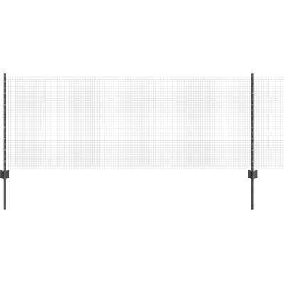 vidaXL Schweißgitterzaun - 5 U-Pfähle - Stahl - 0,8x10 m vidaXL Schweißgitterzaun - 5 U-Pfähle - Stahl - 0,8x10 m