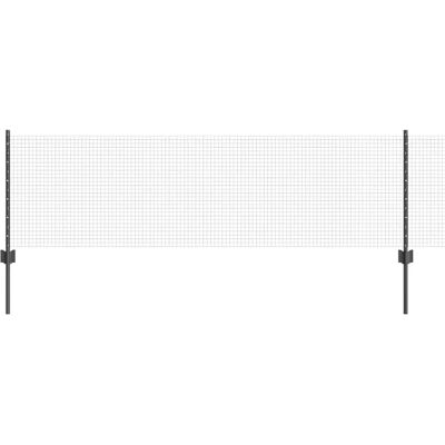 vidaXL - U-Zaun aus Stahl 11 Pfosten Grau 0,6x25 m - Zaun vidaXL - U-Zaun aus Stahl 11 Pfosten Grau 0,6x25 m - Zaun