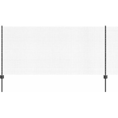 vidaXL - Gartenzaun-Set - Grau - 2 Stück - Zaun vidaXL - Gartenzaun-Set - Grau - 2 Stück - Zaun