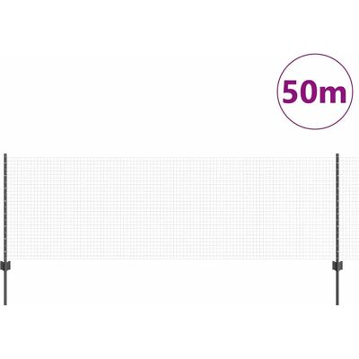 vidaXL - 22 Pfosten u Grau 0.8x50 m Zaun vidaXL - 22 Pfosten u Grau 0.8x50 m Zaun