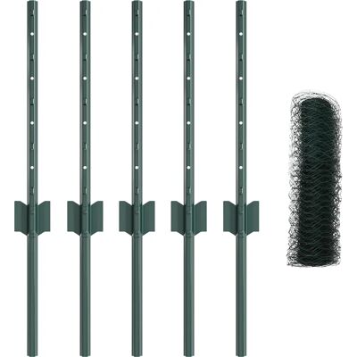 vidaXL Sektorpfosten 5 Stk. U-Profil Grün 40 cm Stahl - Sechseck - 10 x 0,4 m vidaXL Sektorpfosten 5 Stk. U-Profil Grün 40 cm Stahl - Sechseck - 10 x 0,4 m