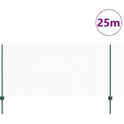 Grüner Metallgartenzaun-Set - 25 x 1 m Langlebiger Gartenrand Grüner Metallgartenzaun-Set - 25 x 1 m Langlebiger Gartenrand