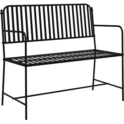 vidaXL Metallgartenbank - Langlebig, Modern, Schwarz - Gartenmöbel vidaXL Metallgartenbank - Langlebig, Modern, Schwarz - Gartenmöbel