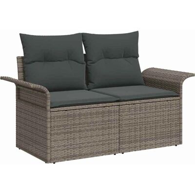 Vidaxl Garten 2-Sitzer Sofa Grau - Gartenmöbel Vidaxl Garten 2-Sitzer Sofa Grau - Gartenmöbel