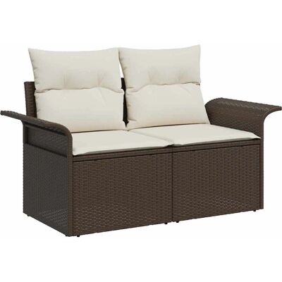 VidaXL 2-Sitzer Gartensofa mit Stauraum - Braun Rattan VidaXL 2-Sitzer Gartensofa mit Stauraum - Braun Rattan