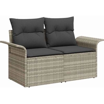 VidaXL Garten-Sofa 2-Sitzer mit Stauraum & Kissen - Gartenmöbel VidaXL Garten-Sofa 2-Sitzer mit Stauraum & Kissen - Gartenmöbel