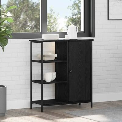 Vidaxl - Schwarzes Eichen-Sideboard - Moderner Aufbewahrungsschrank Vidaxl - Schwarzes Eichen-Sideboard - Moderner Aufbewahrungsschrank