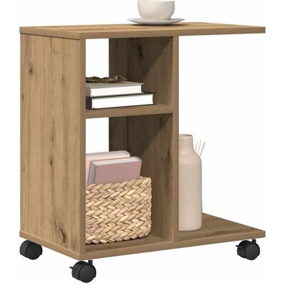 vidaXL Beistelltisch Artisan Eiche Holzwerkstoff Kompakt Tragbar Brown - Beistelltisch vidaXL Beistelltisch Artisan Eiche Holzwerkstoff Kompakt Tragbar Brown - Beistelltisch
