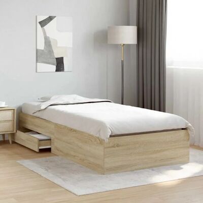 Vidaxl Sonoma Roble 90x190 cm Bettgestell - Bed Base Vidaxl Sonoma Roble 90x190 cm Bettgestell - Bed Base