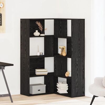 vidaXL Bücherregal Set von 2 Schwarze Eiche Holzwerkstoff Groß vidaXL Bücherregal Set von 2 Schwarze Eiche Holzwerkstoff Groß