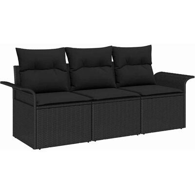 Vidaxl Garden Sofa Set - Modern Outdoor Design, UV-Resistant Rattan, 3 Pieces Vidaxl Garden Sofa Set - Modern Outdoor Design, UV-Resistant Rattan, 3 Pieces
