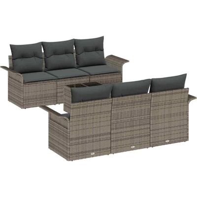 Vidaxl Gartensofa-Set - Modulares Wetterfestes Grau - Lounge-Möbel im Freien Vidaxl Gartensofa-Set - Modulares Wetterfestes Grau - Lounge-Möbel im Freien