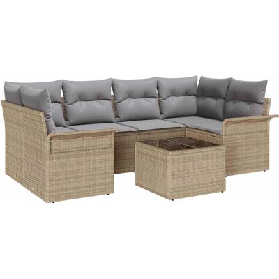 Ensemble de Canapés de Jardin 7 Pièces Coussins Imperméables Design Moderne - Ensemble de Canapés de Jardin - Publicité Ensemble de Canapés de Jardin 7 Pièces Coussins Imperméables Design Moderne - Ensemble de Canapés de Jardin - Publicité