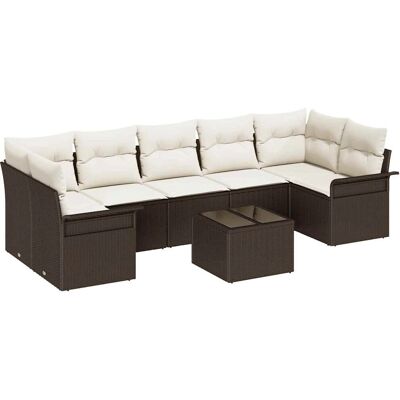 VIDAXL Gartenmöbel Set - 8-teiliges Braunt Rattan VIDAXL Gartenmöbel Set - 8-teiliges Braunt Rattan