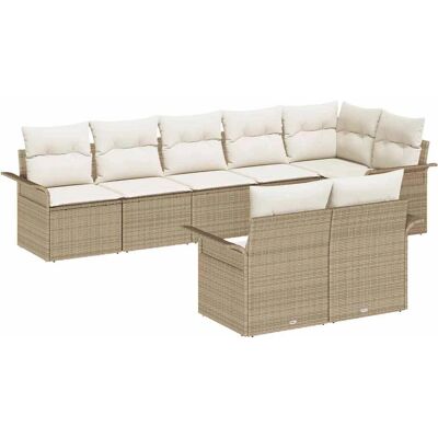 Vidaxl Garden Sofa Set 8 pcs Beige Modern Modular Comfort Vidaxl Garden Sofa Set 8 pcs Beige Modern Modular Comfort