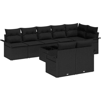 Beiges 9-teiliges Gartensofa-Set - Outdoor-Möbel Beiges 9-teiliges Gartensofa-Set - Outdoor-Möbel