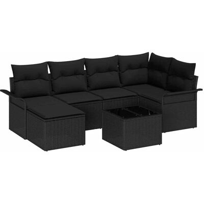 Vidaxl Gartensofa-Set - Beige Poliratán, Modular, Bequem, Wetterfest Vidaxl Gartensofa-Set - Beige Poliratán, Modular, Bequem, Wetterfest