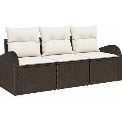 Vidaxl Gartencouchtisch-Set - Modernes Rattan - Braun Vidaxl Gartencouchtisch-Set - Modernes Rattan - Braun