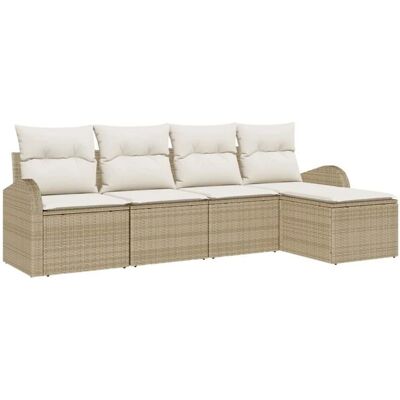 Vidaxl - 5-Piece Garden Sofa Set - Beige - Garden Sofa Set Vidaxl - 5-Piece Garden Sofa Set - Beige - Garden Sofa Set