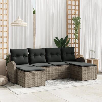 Vidaxl 6-teiliges Gartensofa-Set - Outdoor-Möbel Vidaxl 6-teiliges Gartensofa-Set - Outdoor-Möbel
