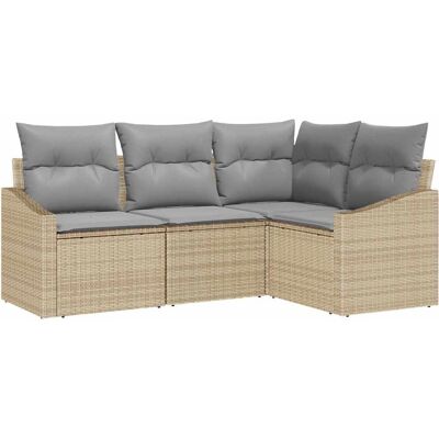 Vidaxl Gartensofa-Set - Beige, Modular, Wetterbeständig - Gartenmöbel Vidaxl Gartensofa-Set - Beige, Modular, Wetterbeständig - Gartenmöbel