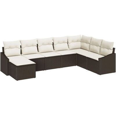 Vidaxl Gartensofa-Set - 8-teiliges Modularmöbelset für Außen Vidaxl Gartensofa-Set - 8-teiliges Modularmöbelset für Außen