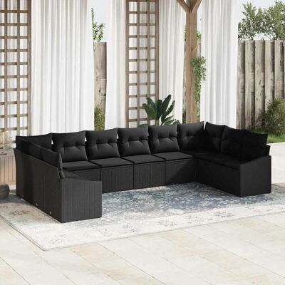 Vidaxl Gartensofa-Set - Modular, Wetterfest, 10 Stück Vidaxl Gartensofa-Set - Modular, Wetterfest, 10 Stück