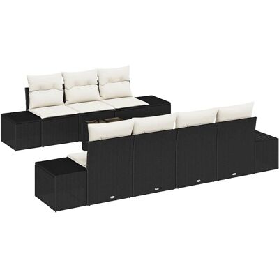 Marke - Modernes Schwarz-Crem 8-teiliges Gartenset - Gartenmöbel Marke - Modernes Schwarz-Crem 8-teiliges Gartenset - Gartenmöbel