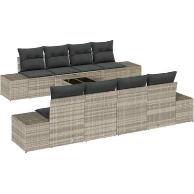 Aluminium Gartenmöbel Set - 7-teiliges Rattan Outdoor Set Aluminium Gartenmöbel Set - 7-teiliges Rattan Outdoor Set