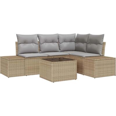 Vidaxl Gartensofa-Set - 5-teilig Modern Outdoormöbel Vidaxl Gartensofa-Set - 5-teilig Modern Outdoormöbel