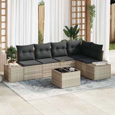 Vidaxl Gartensofa-Set - 6-teiliges Modulares Möbelset im Freien Vidaxl Gartensofa-Set - 6-teiliges Modulares Möbelset im Freien