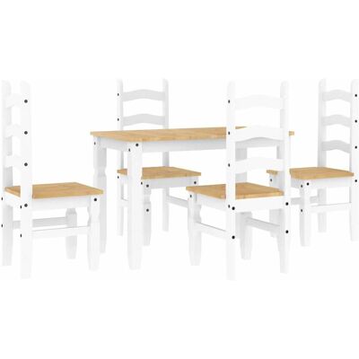 vidaXL Küchen- und Esszimmermöbel-Set - Rustikales Kiefernholz - 4 Stühle vidaXL Küchen- und Esszimmermöbel-Set - Rustikales Kiefernholz - 4 Stühle