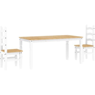 VidaXL 3345202 Weißes Kiefern Esszimmer-Set VidaXL 3345202 Weißes Kiefern Esszimmer-Set