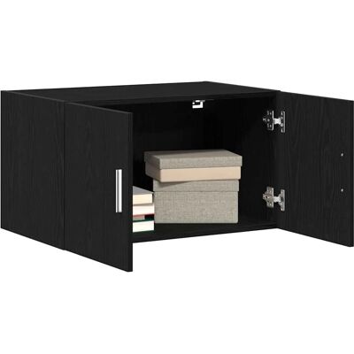 vidaXL Wandregal Schwarz Eiche 70x42,5x40cm Möbel vidaXL Wandregal Schwarz Eiche 70x42,5x40cm Möbel