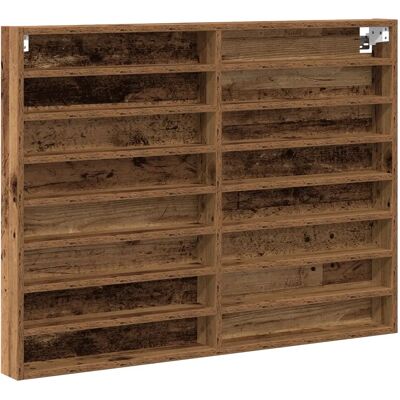 vidaXL Vitrine Cabinet - Justerbare hylder af naturligt træ - Indendørs brug vidaXL Vitrine Cabinet - Justerbare hylder af naturligt træ - Indendørs brug