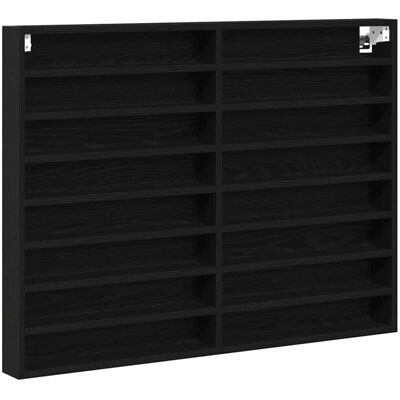 vidaXL Væghængt skab i sort eg 100x8.5x75cm Opbevaringsplads - Skab vidaXL Væghængt skab i sort eg 100x8.5x75cm Opbevaringsplads - Skab