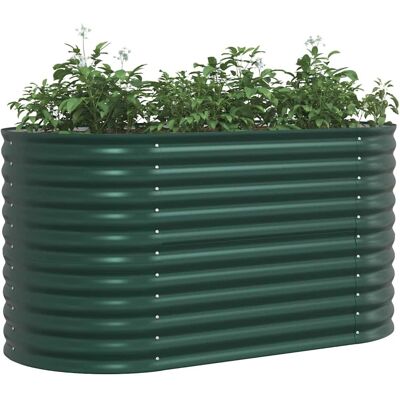 vidaXL Verzinkter Stahl Oval Pflanztopf - 160 x 80 x 81 cm vidaXL Verzinkter Stahl Oval Pflanztopf - 160 x 80 x 81 cm