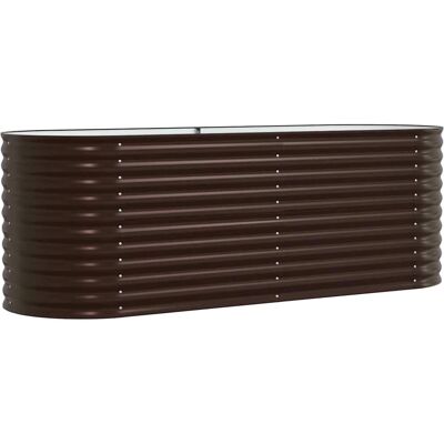 vidaXL Hochbeet Braun Verzinkter Stahl 240 x 80 x 81 cm - Hochbeet vidaXL Hochbeet Braun Verzinkter Stahl 240 x 80 x 81 cm - Hochbeet