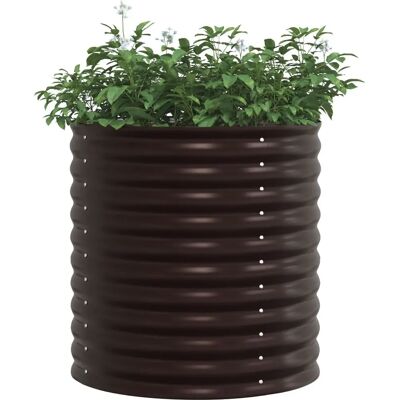 vidaXL Gartenhochbeet Braun Feuerverzinkter Stahl 80x80x81cm - Gartenbett vidaXL Gartenhochbeet Braun Feuerverzinkter Stahl 80x80x81cm - Gartenbett