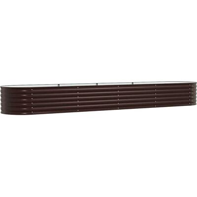 vidaXL Gartenhochbeet - Verzinkter Stahl 400x80x44 cm, Braun vidaXL Gartenhochbeet - Verzinkter Stahl 400x80x44 cm, Braun