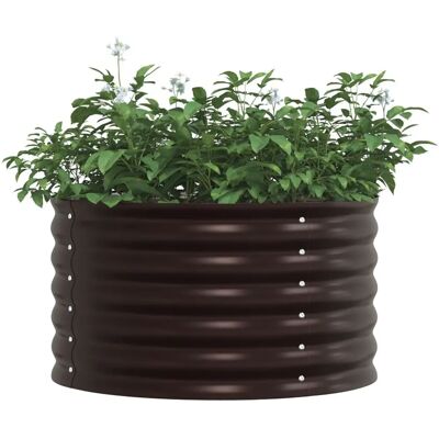 vidaXL Garten Hochbeet - Verzinkter Stahl - Braun - 80 x 80 x 44 cm vidaXL Garten Hochbeet - Verzinkter Stahl - Braun - 80 x 80 x 44 cm