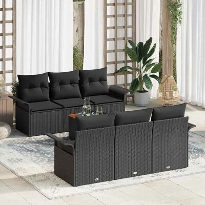 Gartenmöbel-Set - 7-teiliges Wetterbeständiges Poly Rattan Gartenmöbel-Set - 7-teiliges Wetterbeständiges Poly Rattan