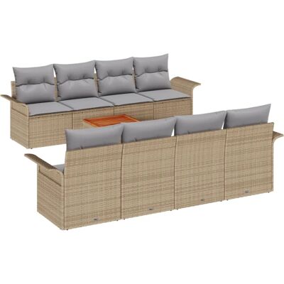 Zestaw mebli ogrodowych - 7 sztuk, Beżowy, Nowoczesny design Zestaw mebli ogrodowych - 7 sztuk, Beżowy, Nowoczesny design