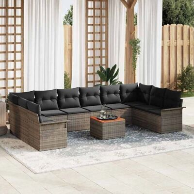 VidaXL Gartensofa-Set - Modulares Outdoor-Couch für 6-8 Personen VidaXL Gartensofa-Set - Modulares Outdoor-Couch für 6-8 Personen